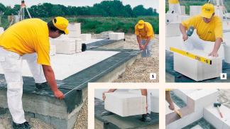Teknologi peletakan dinding dari beton aerasi